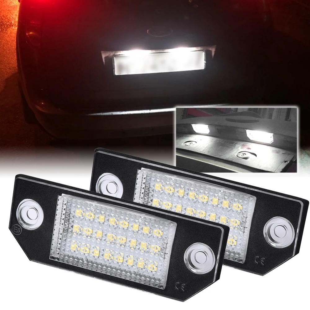 

2x LED Number License Plate Light Lamps Lighting Upgrade For Ford Focus 2 ST 225 C Max 2003 2004 2005 2006 2007 2008