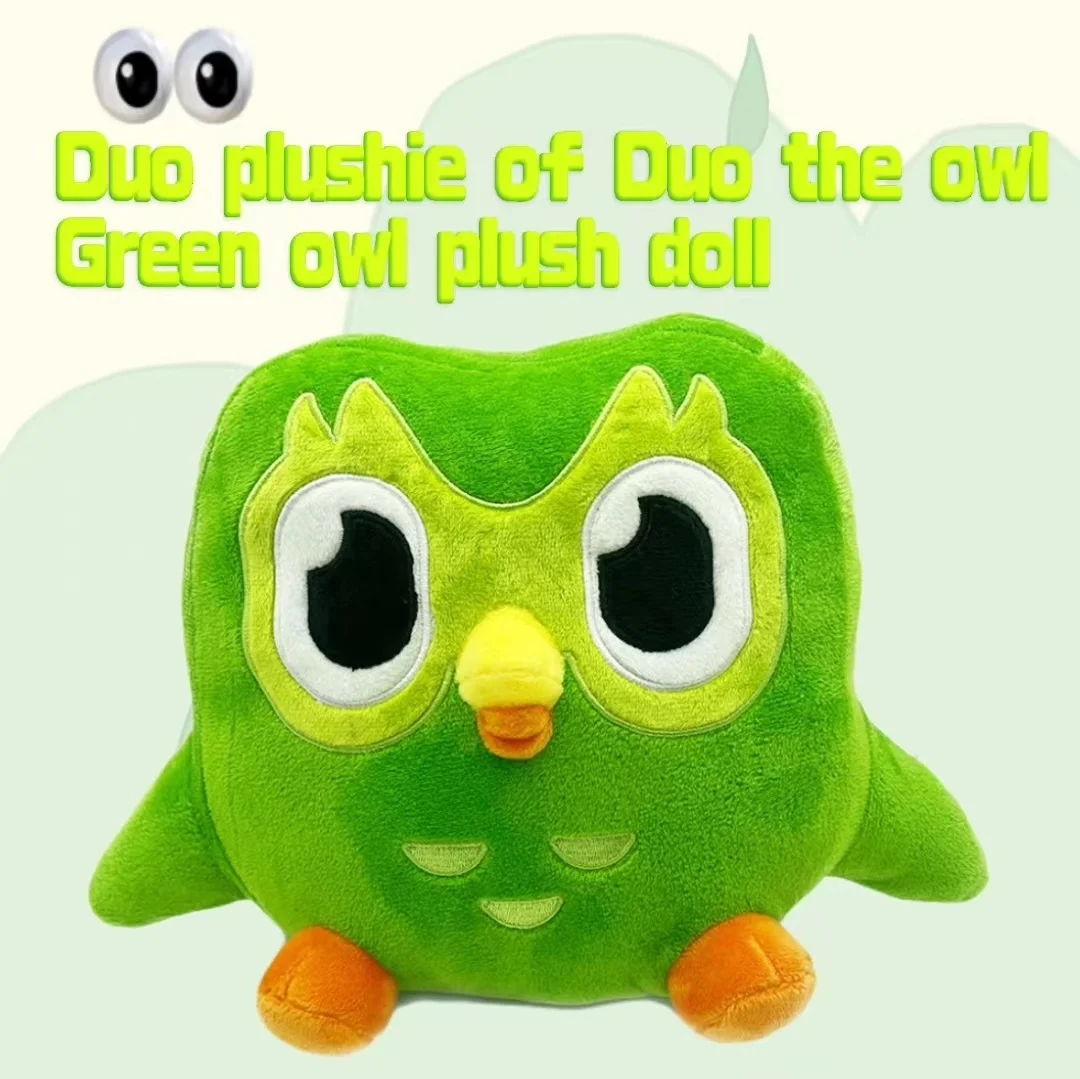 Duo Plushie Of Duo The Owl Doll Duo Green Owl Cartoon Anime Toy Plush Toy Cute Bird Soft Fur Animal Pillow Kids Birthday Present