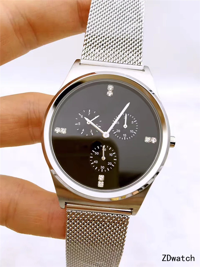 Women's wristwatchFashion casual watch bracelet simple elegant Quartz Watch waterproof stainless steel mesh women's watch