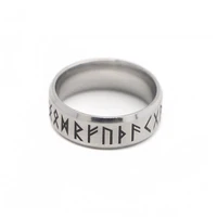 viking stainless steel ring norse ring mens ring viking ring runes words odin norse viking amulet retro rings jewelry