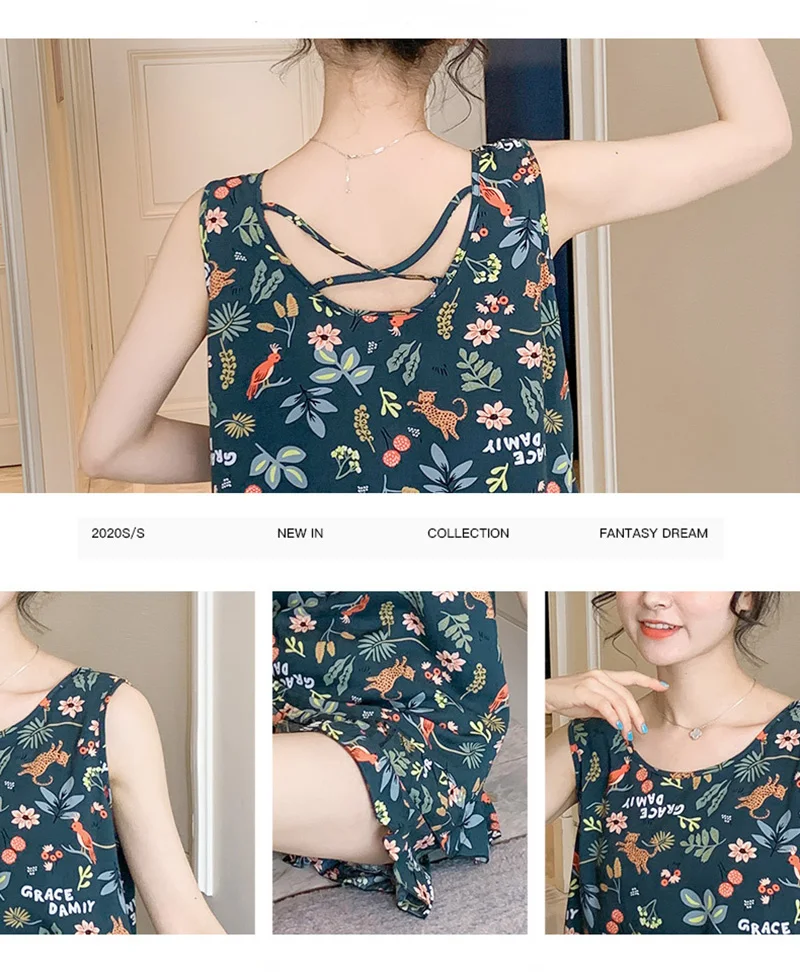 Night Wears For Women Attractive Women's Nightwear Big Size Women's Clothing Short Pants Summer Pajamas Set Comfortable Fashion