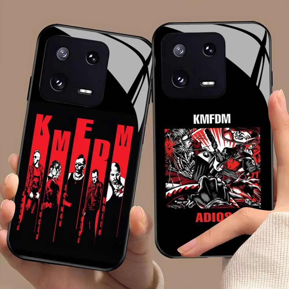Фото Чехол для телефона KMFDM B-band для Xiaomi 17 15 14 13 12 Mi 11 X T Ultra Pro Lite 5G, черный, стеклянный №1