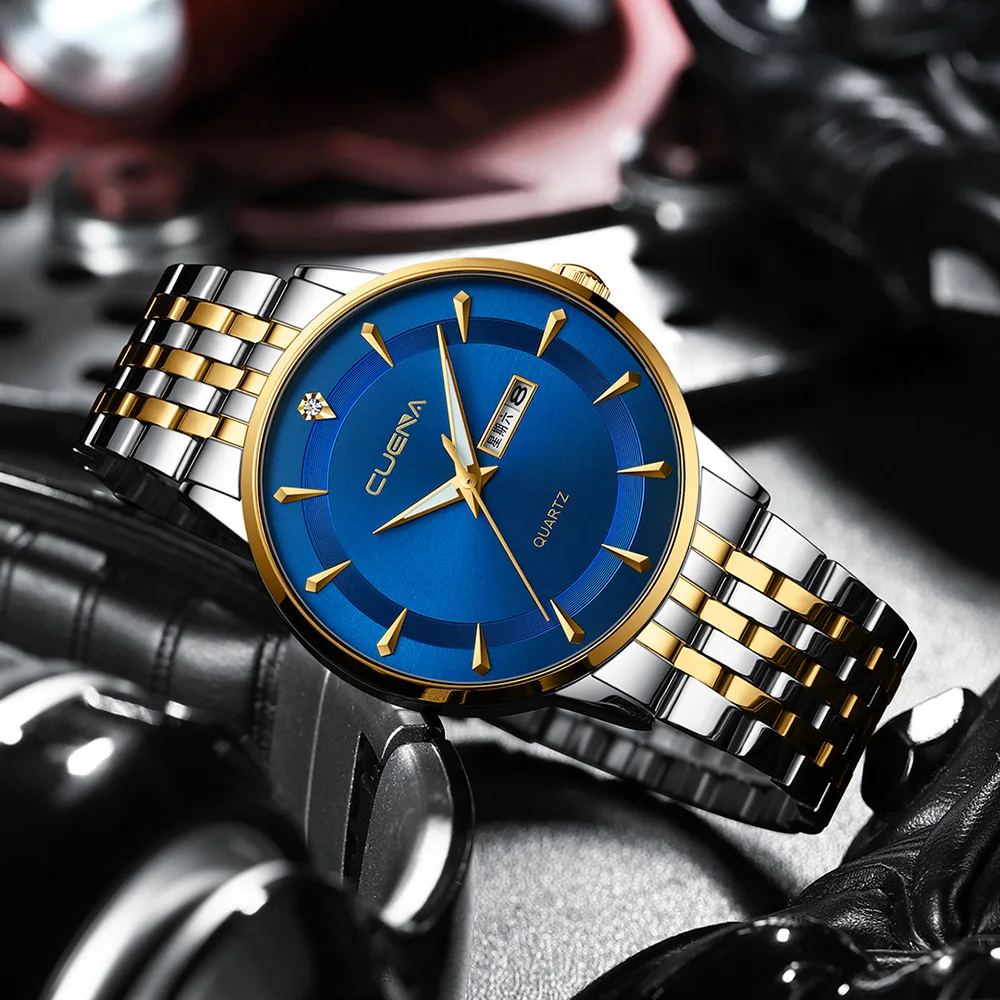 

Часы мужские кварцевые с большим циферблатом, нержавеющая сталь