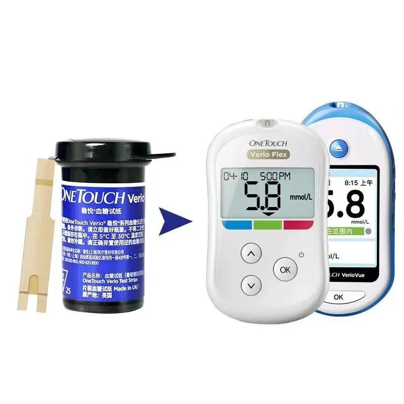 One Touch Verio Test25/50/100 шт. полоски/глюкометр крови Flex 2026.1