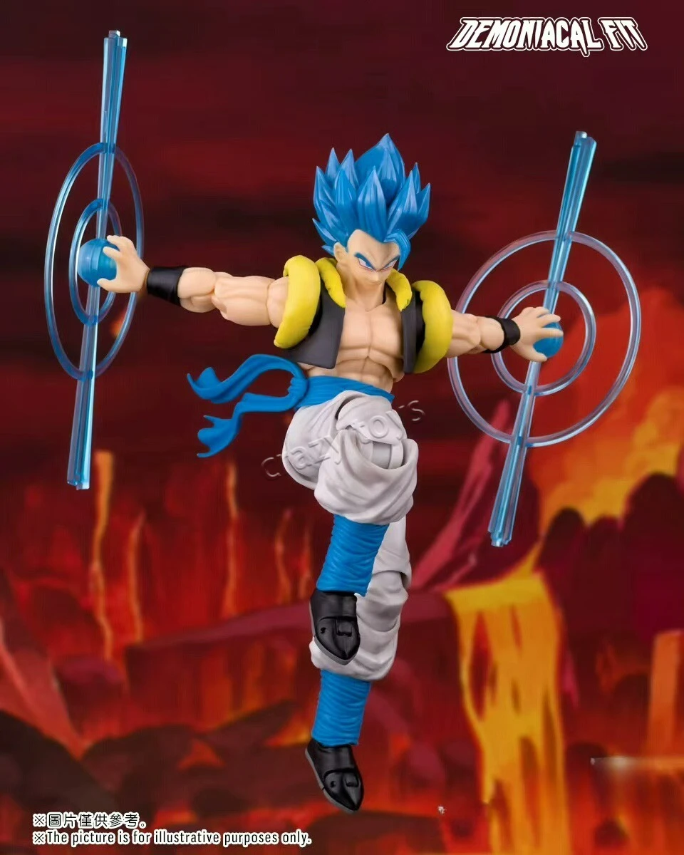 Фото Фигурка Demoniacal Fit Gogeta Dragon Ball Z Super Saiyan Blue Hero Waltz Gogeta The Supreme Dance, аниме-фигурка, игрушка, подарок №1
