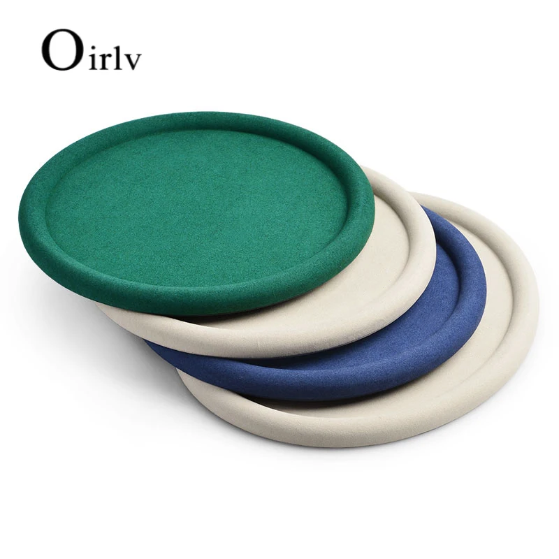 Круглые поддоны из микрофибры для демонстрации ювелирных изделий Oirlv поддон