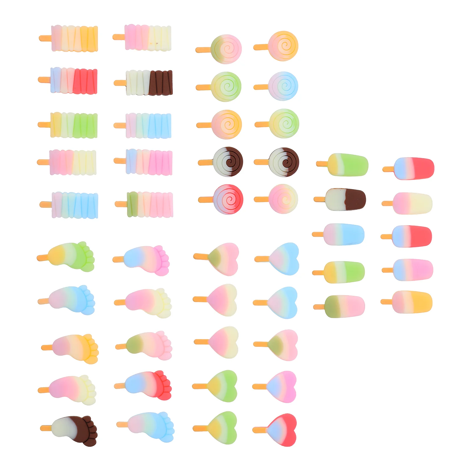 

Cream Resin Ice Charms Flatback Cartoondecoration Case Pencilornament Diy Clay Parts Buttons Accessory Embellishments Craft