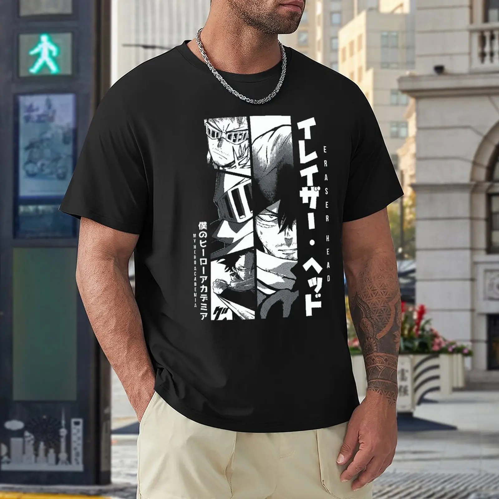 

Japan Anime My Hero Academia Eraser Head Boku No Hero Academia T Shirts Men Shirt Fashion Clothes Graphics Sweatshirt 100% Cott
