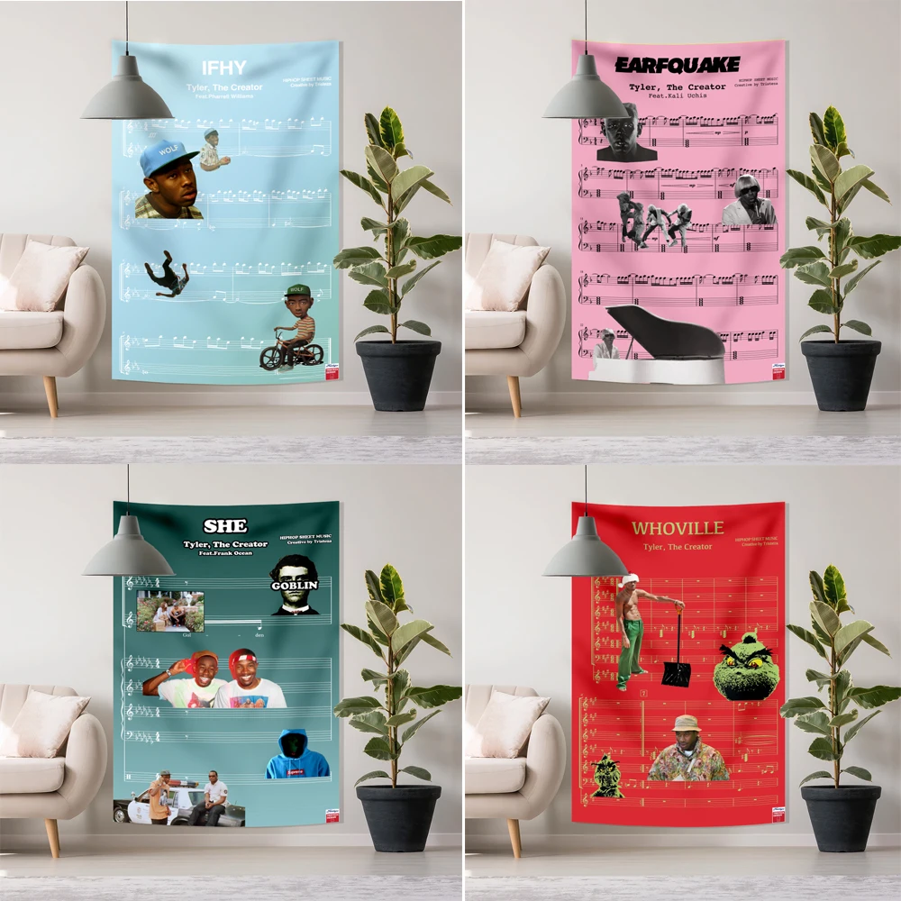 Настенный гобелен Tylers The Creator эстетический декор для комнаты обложка