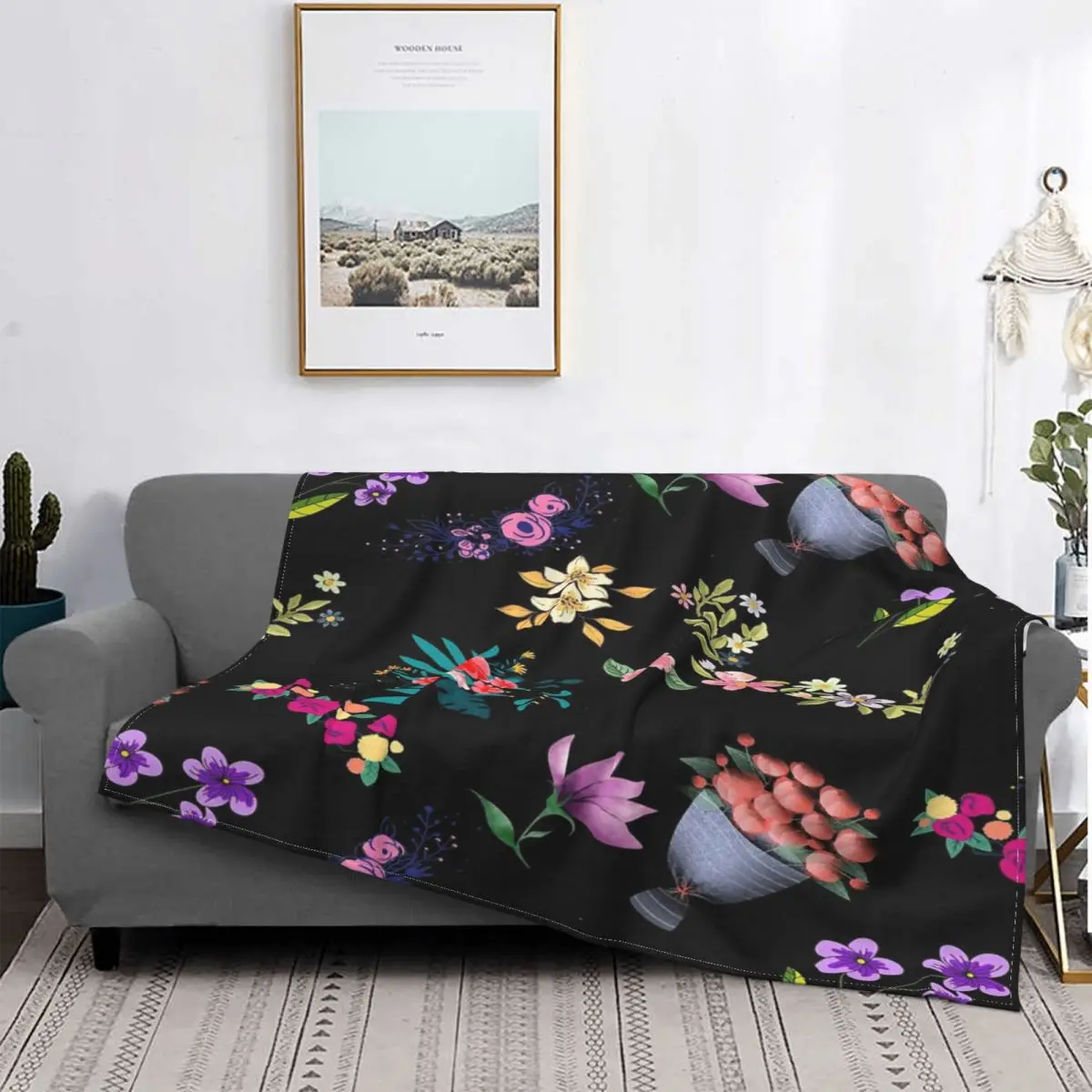 

Manta a cuadros con diferentes estampados de flores, para cama colcha, manta doble a cuadros de muselina, colcha de Picnic
