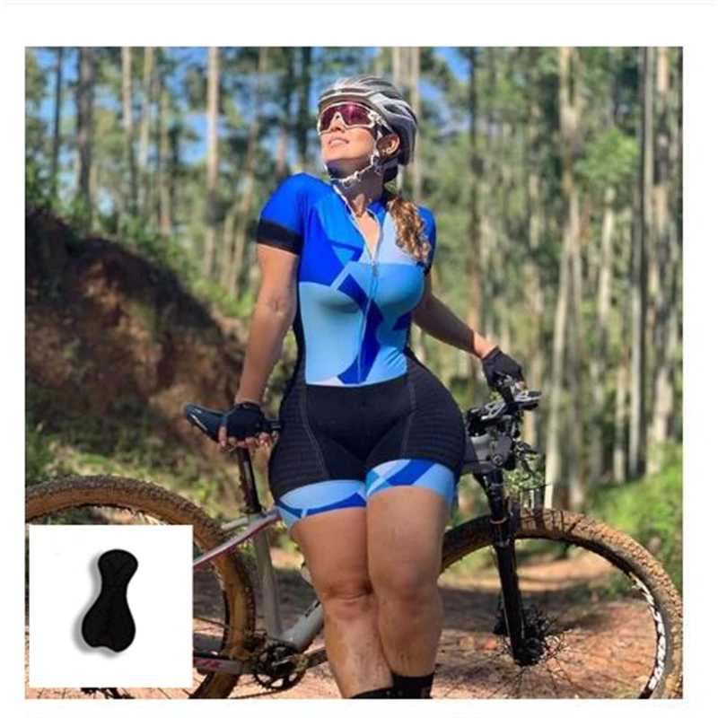 

Women Short Sleeve Cycling Triathlon Suit Tres Pinas Trisuit Cycling Skinsuit Ciclismo Bike Jumpsuit Summer Speedsuit Bodysuit