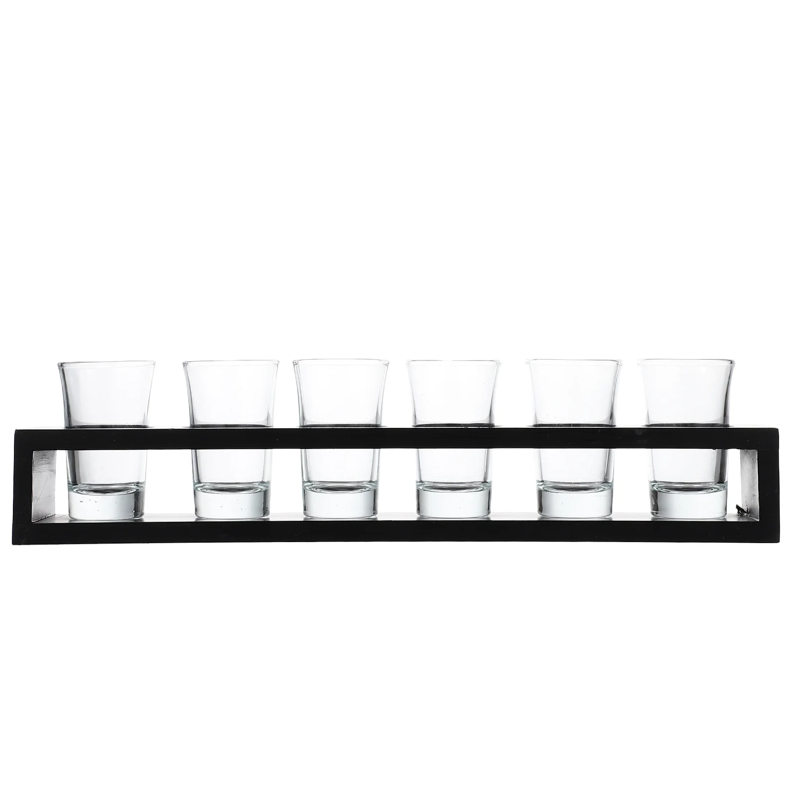 

1 Set Practical Spirits Cup Sturdy Glass Cup with Wood Cup Holder