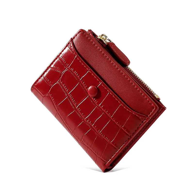 

2022 New bi-fold wallet short zipper coin purse fashion large capacity wallet ladies purse