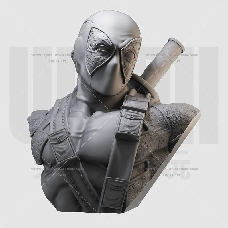 Фото Масштабные фигурки 1/16 и 1/10: Набор для самостоятельной сборки 3D-бюста из смолы, неокрашенный, белый, мужская кукла-герой «Супер-спаситель» Уилсон №3