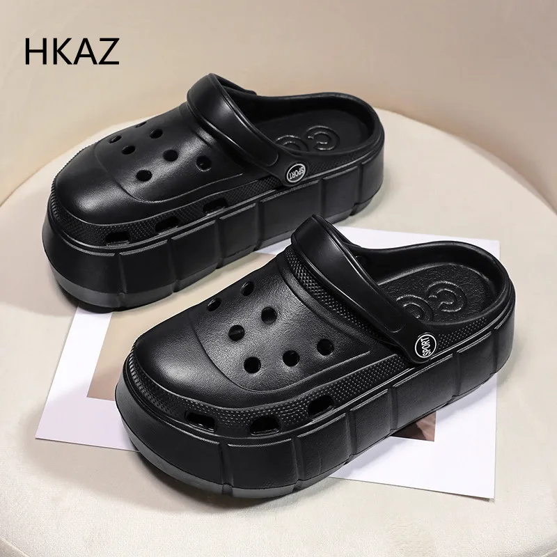 

Women's Beach Slippers Casual Round Tip Platform Trendy All-match Comfortable Breathable Waterproof Shoes Summer Main Push