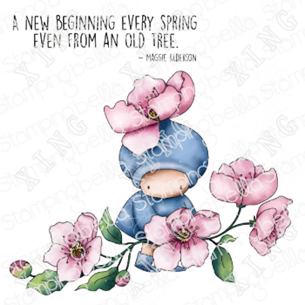 

Girl with Cherry Blossoms New Metal Cutting Dies Stamps Scrapbook Diary Secoration Embossing Template Diy Greeting Card Handmade