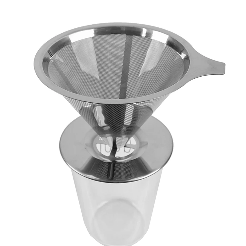 

1 шт. многоразовый держатель фильтра для кофе из нержавеющей стали, сетчатый фильтр для кофе, чая, корзина, капельный фильтр для кофе, чашка