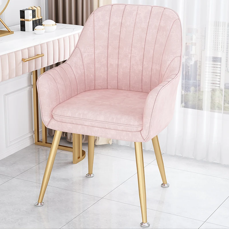 

Pink Lounge Chair Beauty Salon Soft Nail Throne Games Bedroom Chair Modern Dinin Fashionable Silla Nordica Furniture for Home
