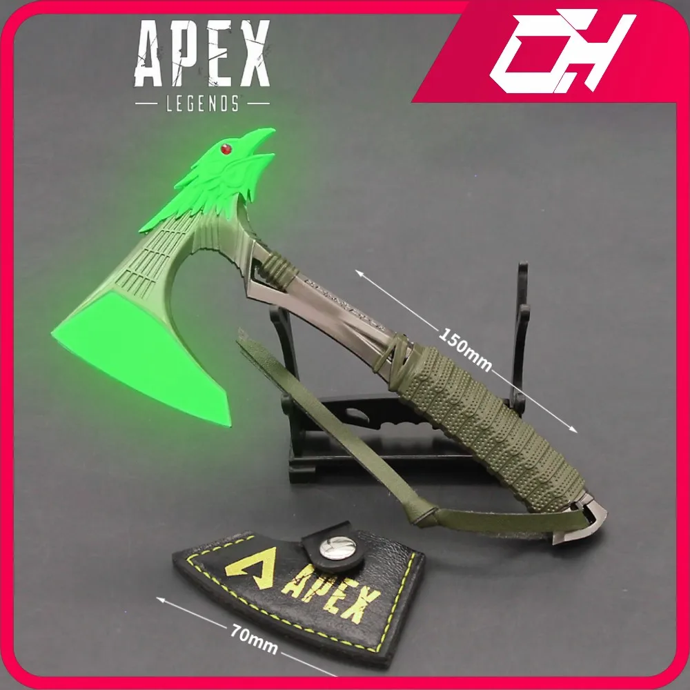 

15cm Luminous Metal Raven Bite Apex Legends Heirloom Weapon Bloodhound Game Peripheral Weapon Soldier Crafts Collection Gift Toy