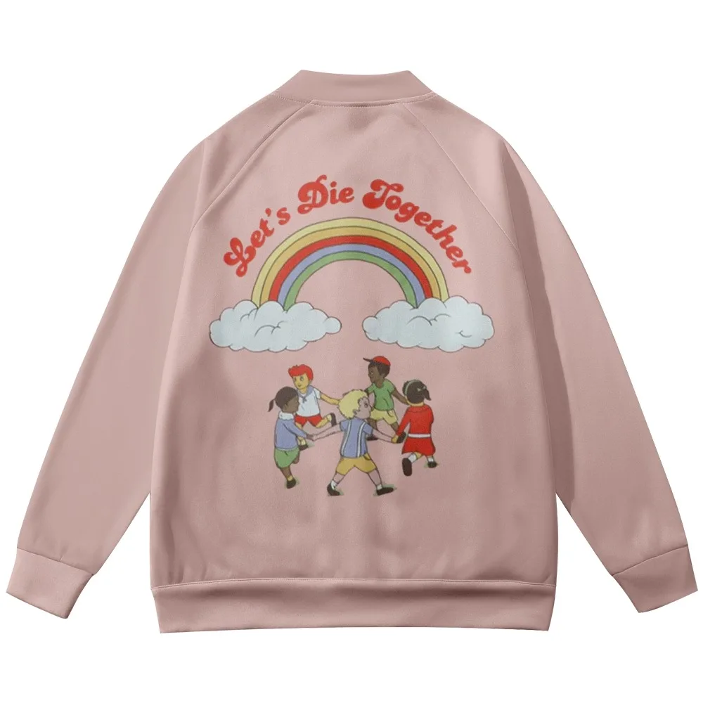 2024 г. Свитшот meldy Martinez Let's Die Together унисекс бейсбольная униформа куртка мужской и