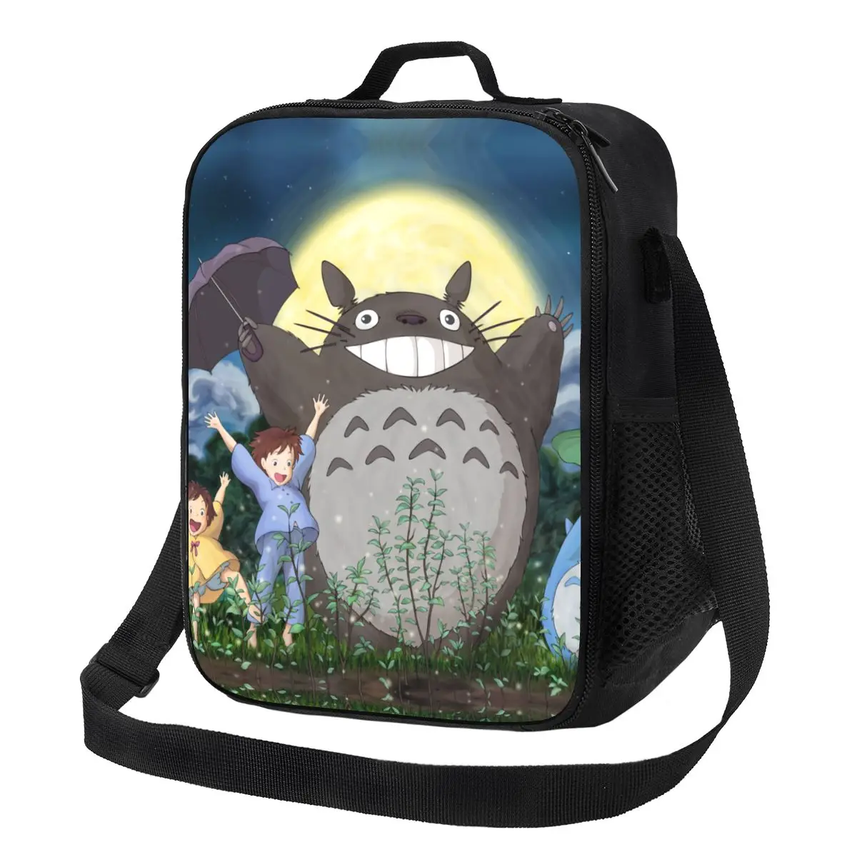 

Custom My Neighbor Totoro Anime Lunch Bag Women Cooler Warm Insulated Lunch Box for Kids School