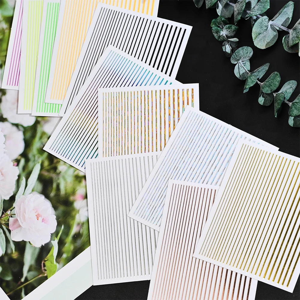 Французские прямые полосы для дизайна ногтей