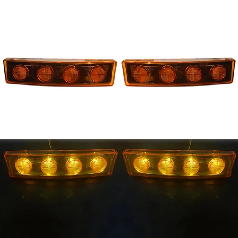 

1Pair 24V LED Sunvisor Lamp Signal Light Top Lights Replacement Parts Accessories For Scania Truck Series 1798980 1910437 Yellow