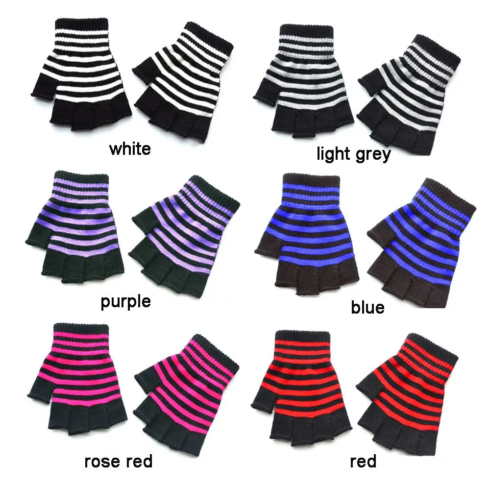 Вязаные варежки без пальцев унисекс цвет в ассортименте