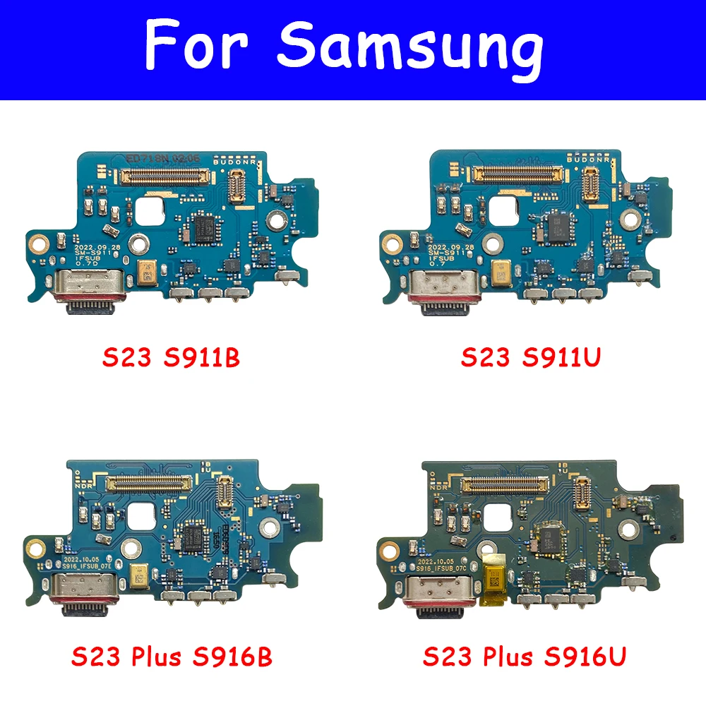 Для Samsung S23 Plus Ultra S916B S916U S911B S911U S918B S918U USB-порт для зарядки разъем док-станции плата
