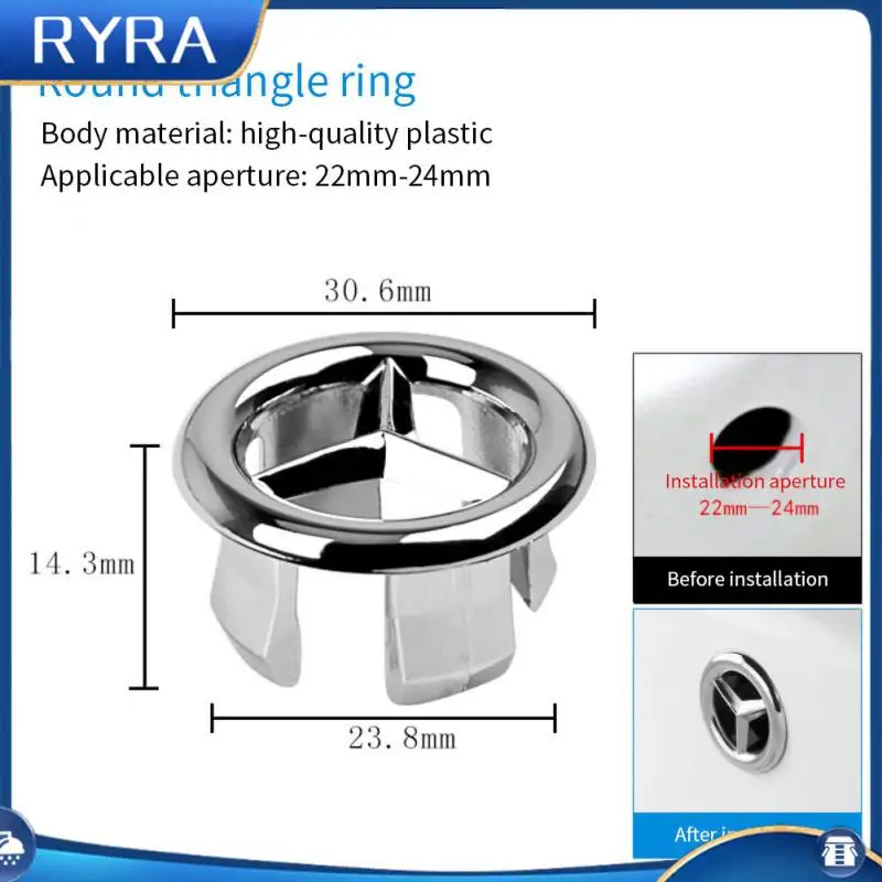 

Серебряная вставка, раковина, раковина, искусственная кожа, 1 шт., круглая переливная запасная крышка, раковина, переливная крышка, пластиковая крышка для кухни, ванной комнаты