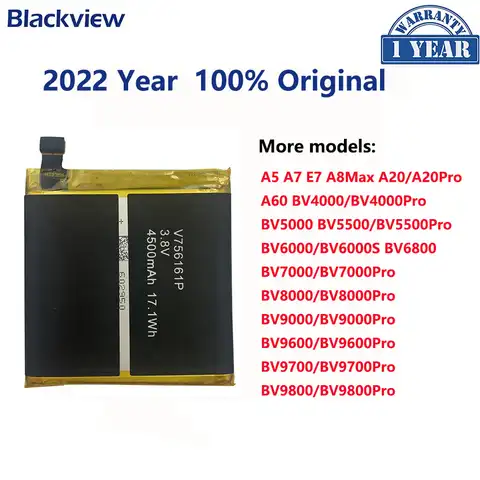 100% Оригинальный аккумулятор для телефона Blackview BV5000 BV5500 BV6000 BV6000S BV6800 BV7000 BV8000 BV9000 BV9600 BV9700 BV9800 A20 Pro