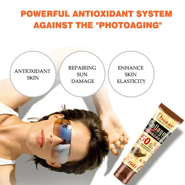 50g Collagen Snail Sunscreen Cream Protector 5