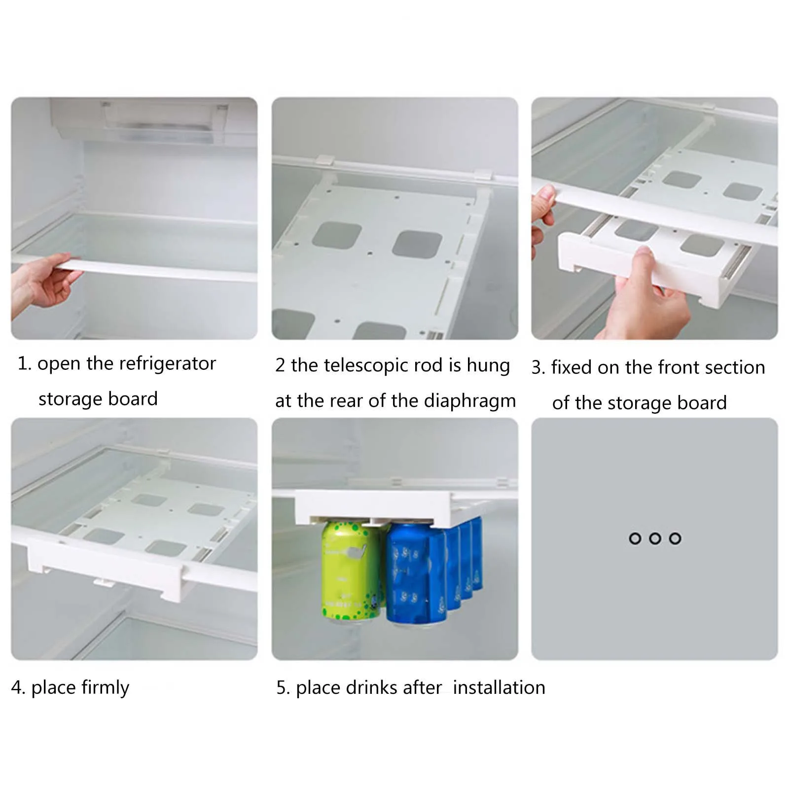 

Stacking Can Dispenser For Fridge Can Organizer Rack For Freezer, Kitchen Storage Rack Hold 8 Standard 12-oz Cans
