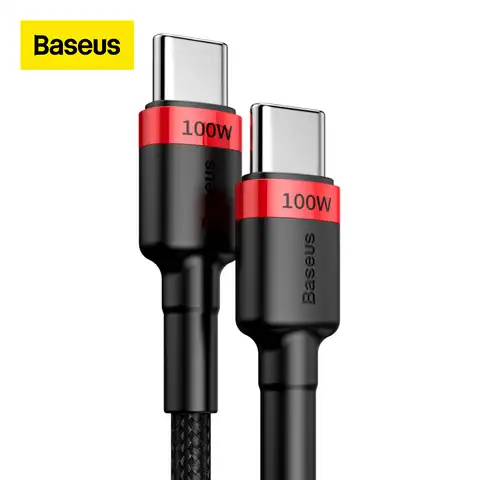 Кабель Baseus с USB C на USB Type C для MacBook Pro, быстрая зарядка 3,0, 100 Вт, PD, быстрая зарядка для Samsung, Xiaomi mi, зарядный кабель