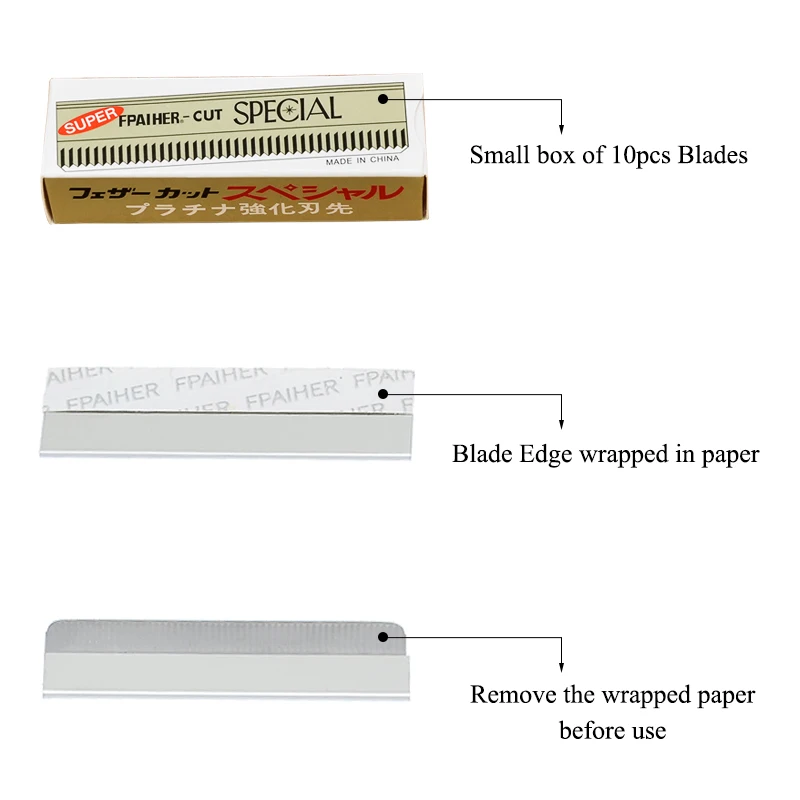Лучшее качество 50/100 шт перьевые лезвия профессиональные для стрижки волос из