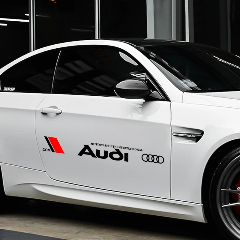 2 шт. автомобильные наклейки-эмблемы для Audi A3 A4 B5 B6 8P 8V 8L A5 A6 C6 |