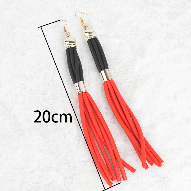 Новые резиновые серьги ручной работы в этническом стиле с кисточками