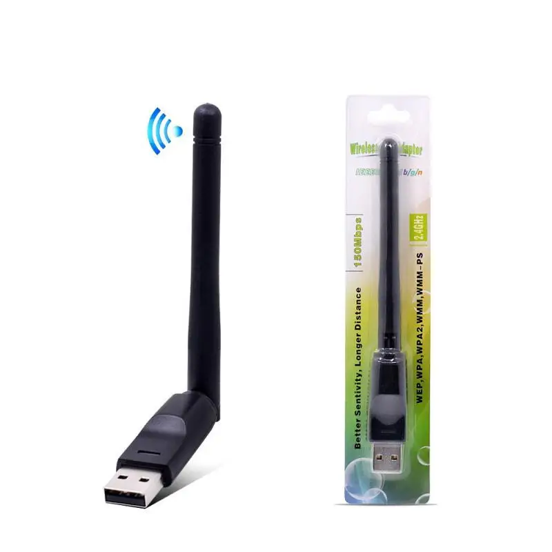 

Беспроводная сетевая карта Mini USB WiFi адаптер беспроводной передатчик телеприставка IPTV беспроводной приемник IEEE802.11 B/g/n фотография