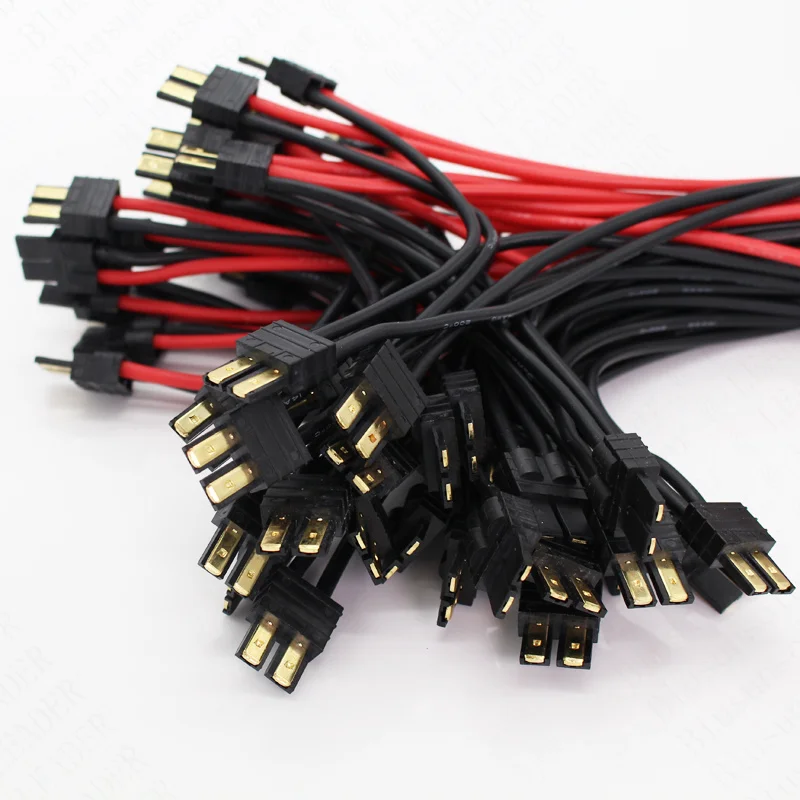 

50Pcs/lot High Quality TRX Male Connector 2pcs To4.0mm Banana Plug Adapter with 14AWG 14CM and 25CM Charge Cable Mainland China