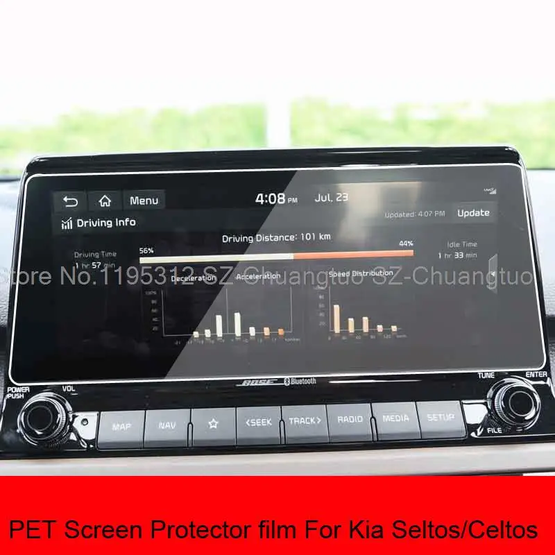 

PET Screen Protector film For Kia Seltos/Celtos 10.25Inch 2020 2021 Car Navigation Touch Display Auto Interior Protective