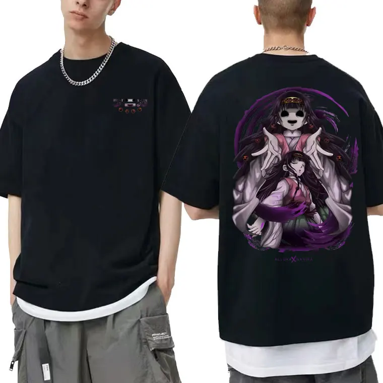 

Japanese Anime Hunter X Hunter Alluka Zoldyck Alluka Nanika Graphic T Shirts Men Women Fashion Loose Tees Male Manga Trend Tops