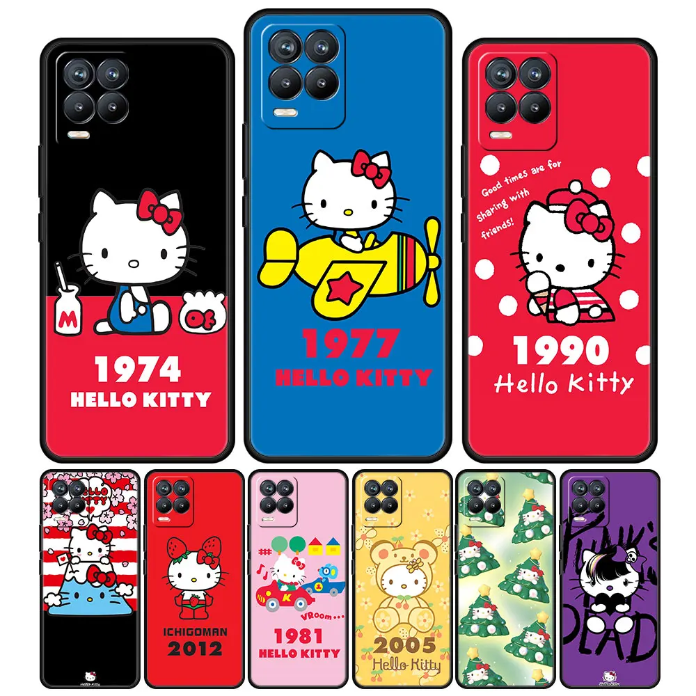 

Case Cover for Realme 8 Pro 6 7 9 8i 9i C3 C11 C15 C21 C21y C25y GT XT Neo2 Neo3 C35 Armor Print Fashion Hello Kitty Retro
