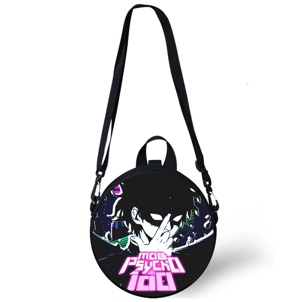 Mob Psycho 100 Anime Child kindergarten Bag 3D Print Crossbody Shoulder Bags For School Women Mini Round Bagpacks Rugtas Bag
