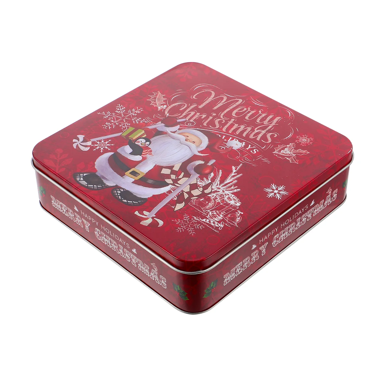 

1pc Tinplate Empty Tins Christmas Tins Christmas Tin Box with Lid Cookie Tin Candy Box Tin Christmas Cookie Tin Boxes