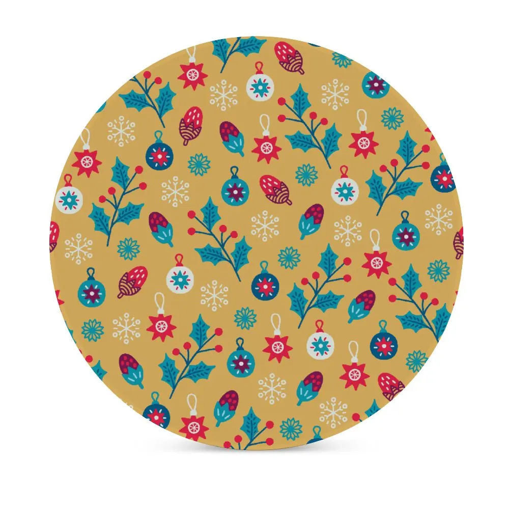 

1PCS Round Coasters Absorbent Ceramic With Cork Backing Cup Mat Pad For Drinks