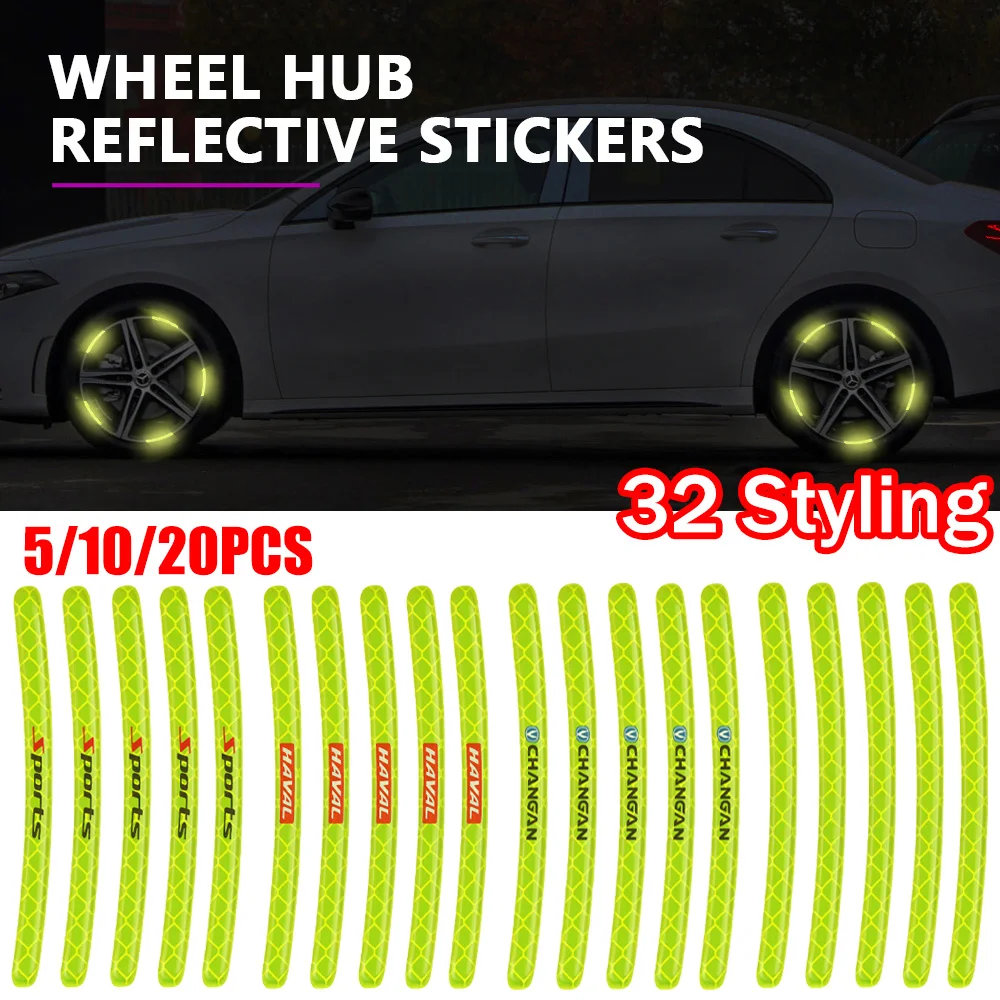 

5/10/20PC Car Rim Decoration Sticker Reflective Wheel Hub Decal for Volvo Rdesign T6 AWD S40 S60 S70 S80 S90 V40 V50 V60 V70 V90