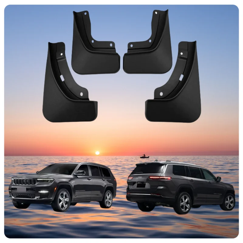 

Брызговики, подходят для Jeep Grand Cherokee L (3 ряда), фурнитура передних и задних крыльев 2022–2024 гг., черные