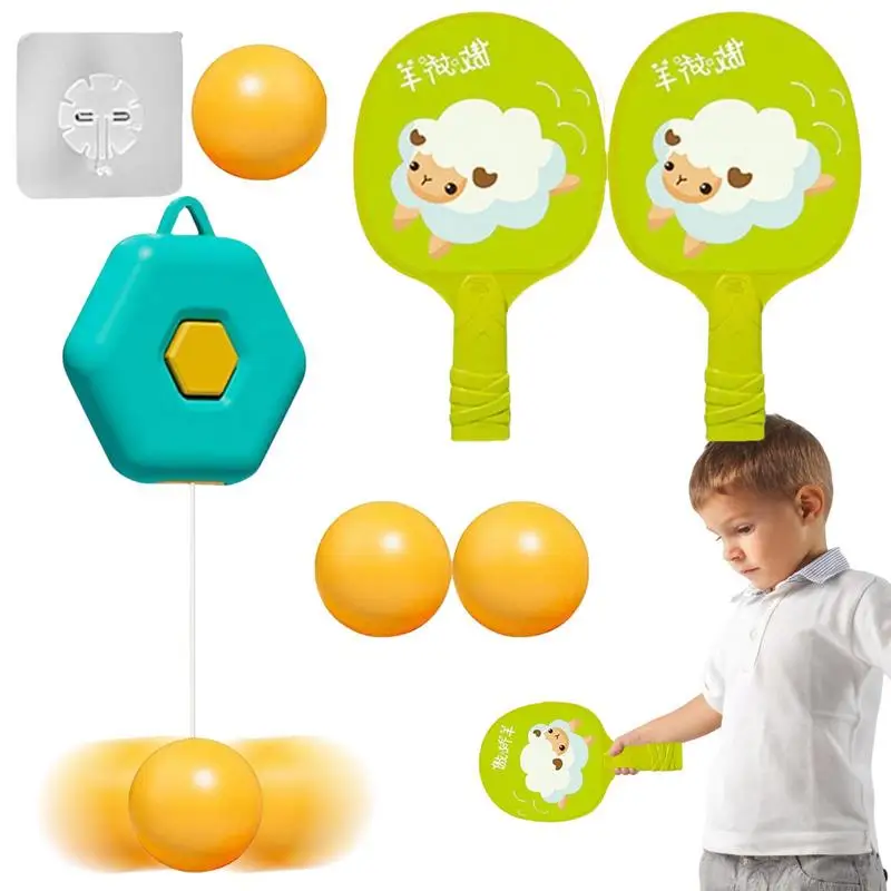 

Kids Indoor Table Tennis Trainer Suspended Pingpong Balls Training Sparring Device For Improve Hand-Eye Coordination Decompressi