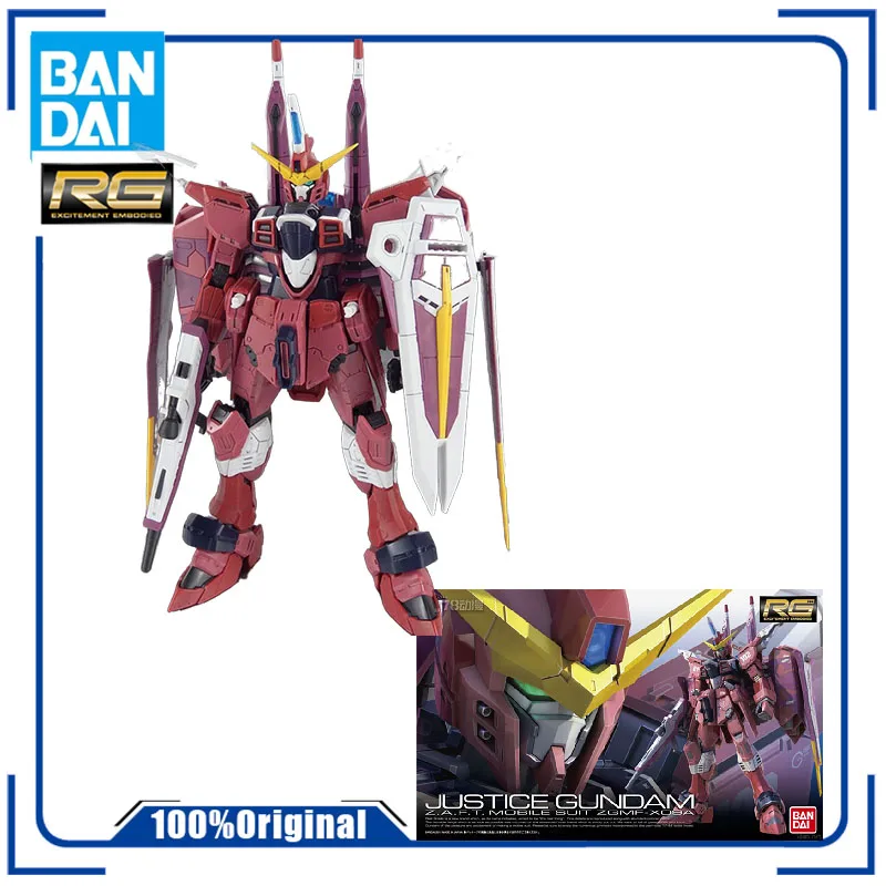 STOCK BANDAI ORIGINAL RG 09 JUSTICE GUNDAM SEED ZGMF-X09A Собранные модели анимированных персонажей