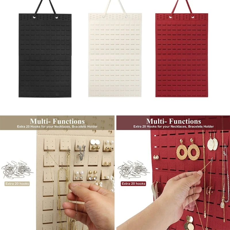 

Felt Wall Earring Holder Earring Hanger Wall Mount Earring Display Hanging Organizers 3 Colors to Choose Gifts for Women